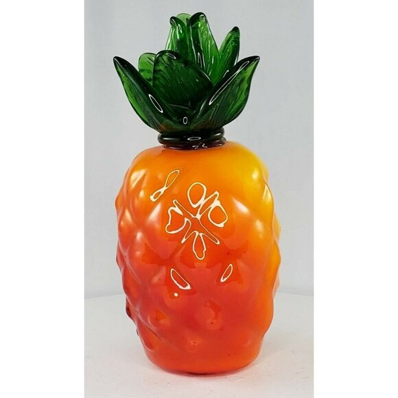 Art Glass Pineapple Fruit Fake Faux Home Decor - Picture 3 of 5